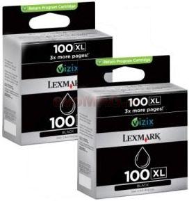 Lexmark - Cartuse cerneala Lexmark 14N0848 (Negru - 2 cartuse - De mare capacitate - Program return)