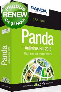 Panda - RENEW!  Antivirus Pro 2013&#44; 3 calculatoare&#44; 1 an&#44; Retail