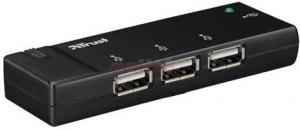 Trust - Hub USB Mini Barra 4 porturi (Negru)