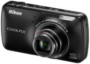 NIKON - Aparat Foto Digital COOLPIX S800c (Neagra), Filmare Full HD, 16MP, Zoom optic 10x, GPS incorporat, Wi-Fi, BT, Android 2.3, Cortex A9