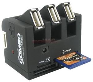 OEM - Promotie All-In-1 Combo Card Reader / Hub USB 2.0
