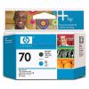 Hp - cap printare hp 70 (negru mat / albastru)