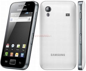 Samsung - Telefon Mobil Galaxy Ace S5830, 800MHz, Android 2.2, TFT capacitive touchscreen 3.5", 5MP, 150MB (Alb) + CADOU