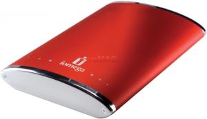 Iomega - Cel mai mic pret! HDD Extern eGo Ruby Red, 250GB, USB 2.0