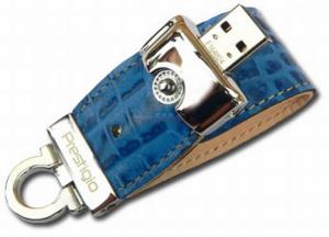 Prestigio - Stick USB Prestigio Leather Flash Drive NAND Flash 4GB (Albastru)