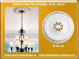 Rozete decorative din polistiren R-20 GOLD