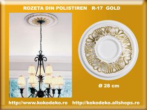Rozete decorative din polistiren R-17 GOLD