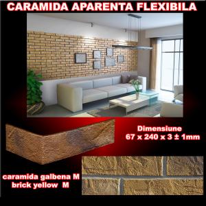 Caramida aparenta flexibila din duropolymer - galbena M