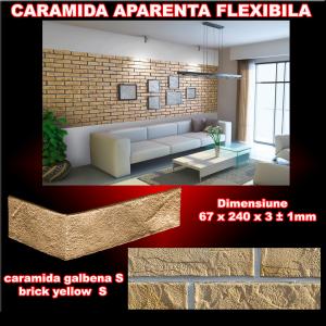 Caramida aparenta flexibila din duropolymer - galbena -S