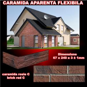 Caramida aparenta flexibila din duropolymer - rosie C