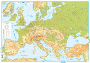 Harta fizica a europei