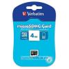 Card memorie micro-sd, t-flash, 4gb, verbatim