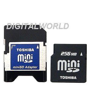Card memorie Mini Secure Digital 256MB cu adaptor, Toshiba-4513
