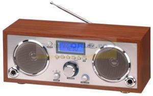 Radio stereo cu ceas, carcasa lemn, Elta 3506-5876