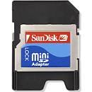 Adaptor SD pentru memorie Mini-SD + BONUS memorie 16MB SanDisk