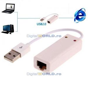 Adaptor USB - retea LAN Ethernet RJ-45 Gigabit 10 / 100 / 1000Mbps