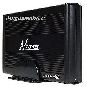 Cutie externa aluminiu HDD 3.5 inch USB 2.0, A-POWER AP35UBK