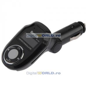 Modulator FM cu Bluetooth si functie car-kit hands-free, functie A2DP