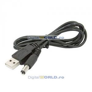 Cablu USB - jack 5,5mm pentru alimentare tableta, telefon, smartphone, alte aparate