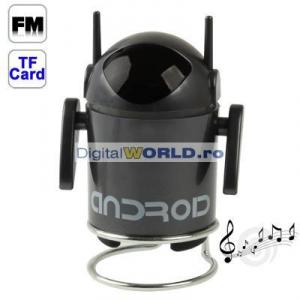 Mini-Boxa robot ANDROID, cu Radio FM si MP3 Player