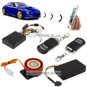 Localizator GPS Tracker si Alarma auto cu urmarire, monitorizare si apelator GSM, alarmare prin telefon, pornire de la distanta, microfon, functii complexe, pentru masina, motocicleta, model RF-V10, TK-103