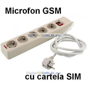 Prelungitor cu microfon spion GSM cu functie call-back, poate fi folosit pentru supraveghere audio continua