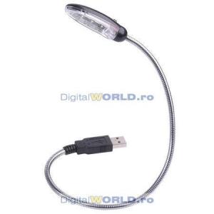 Lampa USB pentru laptop, cu 3 LED-uri si intrerupator, excelenta calitate