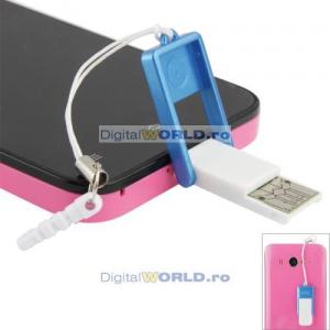 Reader card micro-SD + Adaptor OTG micro-USB tata pentru smartphone, telefon, tableta, OTG HOST conectare PC