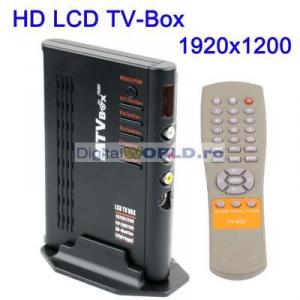 TV tuner BOX EXTERN LCD TV-BOX, full HD 1920x1200, pentru antena sau cablu TV, gama PREMIUM