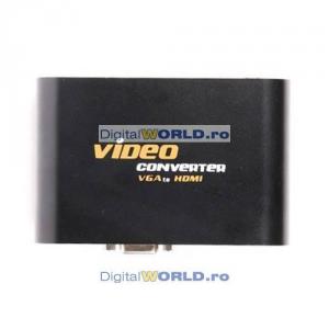 Convertor VGA - HDMI, Adaptor PC-to-TV, VGA - Video Televizor