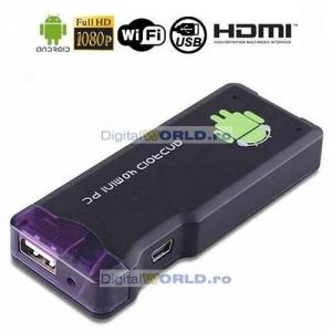 Media Player mini Stick ANDROID 4.04, Full HD, Smart TV Box, micro-calculator, retea wireless Wi-Fi, HDMI