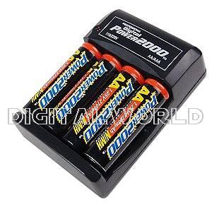 Incarcator + 4 acumulat. NiMh 2700mAh, model Power 2000