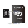 Card memorie Micro-SD, T-Flash, 4GB, clasa 4, cu adaptor SD, A-Data
