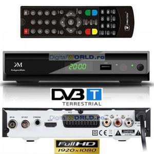 Tuner TV DVB-T HDMI + Media Player cu intrare USB, Full HD H.264-MPEG4 1920x1080