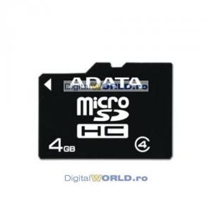 Card memorie Micro-SD, T-Flash, 4GB, clasa 4, A-Data