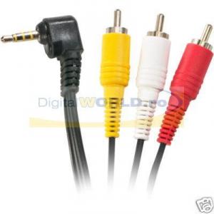 Cablu audio/video jack 3,5mm - 3 RCA (video+audio stereo)