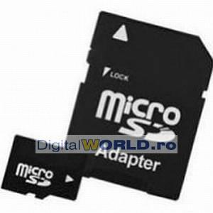 Card memorie Micro SD, SDHC 4GB, cu adaptor, Kingmax