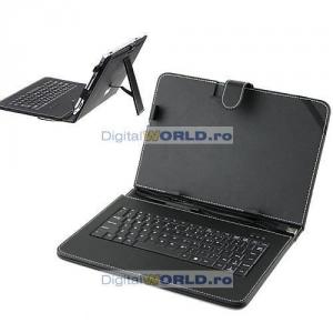 Tastatura USB cu Husa piele, Suport si Holder, pentru Tableta PC 9.7 - 10.1 inch