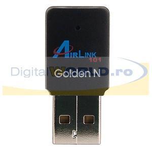 Adaptor USB wireless miniatura, 802.11n, 300Mbps, AirLink AWLL6075