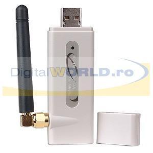 Adaptor USB - wireless cu antena, 17dBm si mod TURBO