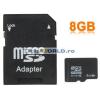 Card memorie microsd, sdhc 8gb, cu adaptor, clasa 10