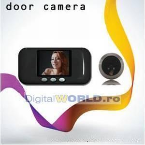 Camera vizor usa, supraveghere, inregistrare foto-video, display LCD, detectie de miscare