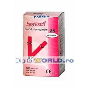 Teste hemoglobina (set 25 buc.) pentru aparat BIOPTIK (test testere strip stripuri rezerva rezerve bandeleta bandelete lamela lamele consumabile)