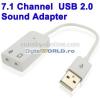 Adaptor audio usb sunet, placa de sunet externa 7.1