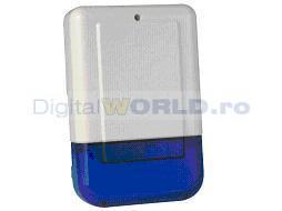 Sirena wireless de exterior cu back-up si avertizare optica si sonora pentru alarma locuinta LS-30, model WS-20S