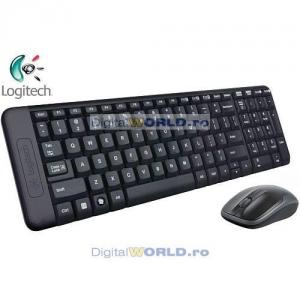 Tastatura cu Mouse wireless, 2.4GHz, Logitech MK220