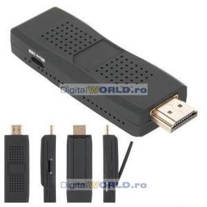 Media Player mini Stick ANDROID 4.04, Full HD, Smart TV Box, micro-calculator, retea wireless Wi-Fi, HDMI, transport inclus in pret