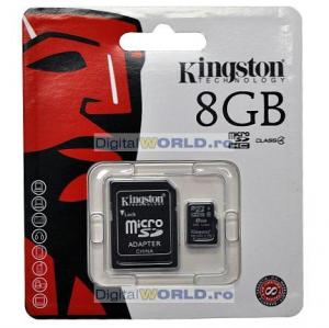 Card memorie Micro SD, SDHC 8GB, Kingston