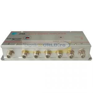 Amplificator TV, antena, cablu, CATV 6 cai, splitter 6 iesiri