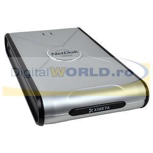 PROMOTIE - Cutie externa HDD pentru stocare fisiere in retea, Ximeta NetDisk + HDD 250GB